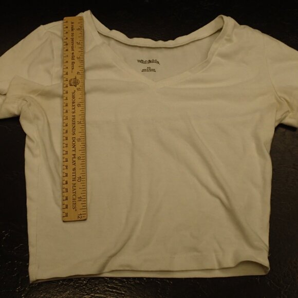 Wild Fable Women's White Crop Top - Picture 1 of 5